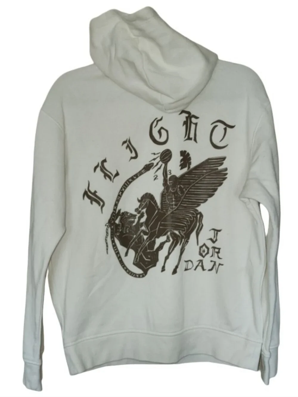 Jordan Artist Series Flight Hoodie Cream Fleece Pullover‎ Men's Medium